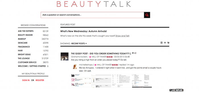 Sephora's beauty web design 