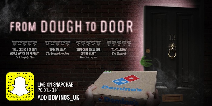 domino pizza marketing snapchat