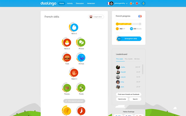 duolingo - digital language learning