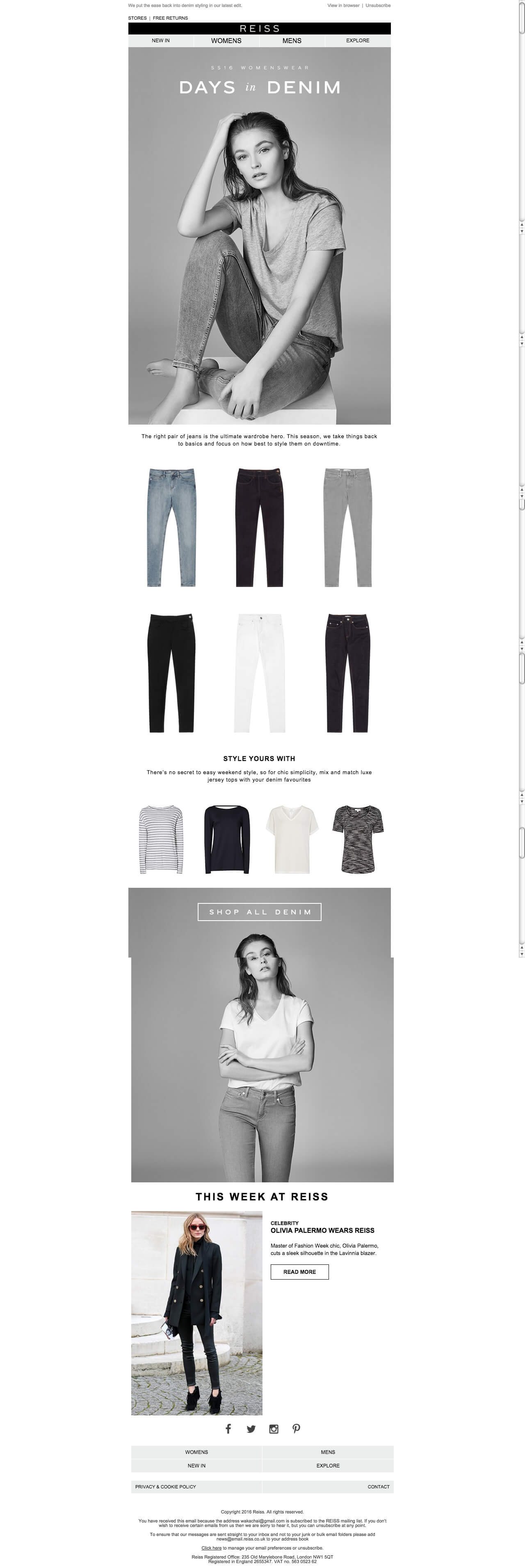 Reiss email marketing strategy 