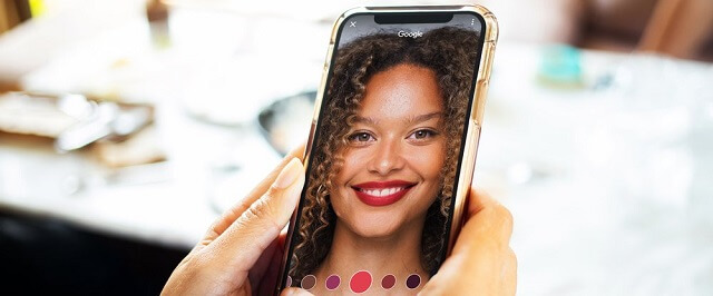 Googles AR beauty try-on feature