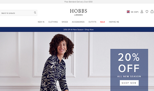 Hobbs London currently provides customers with free delivery