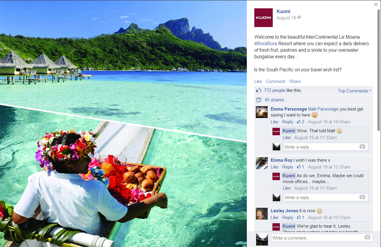 Luxury travel and social media