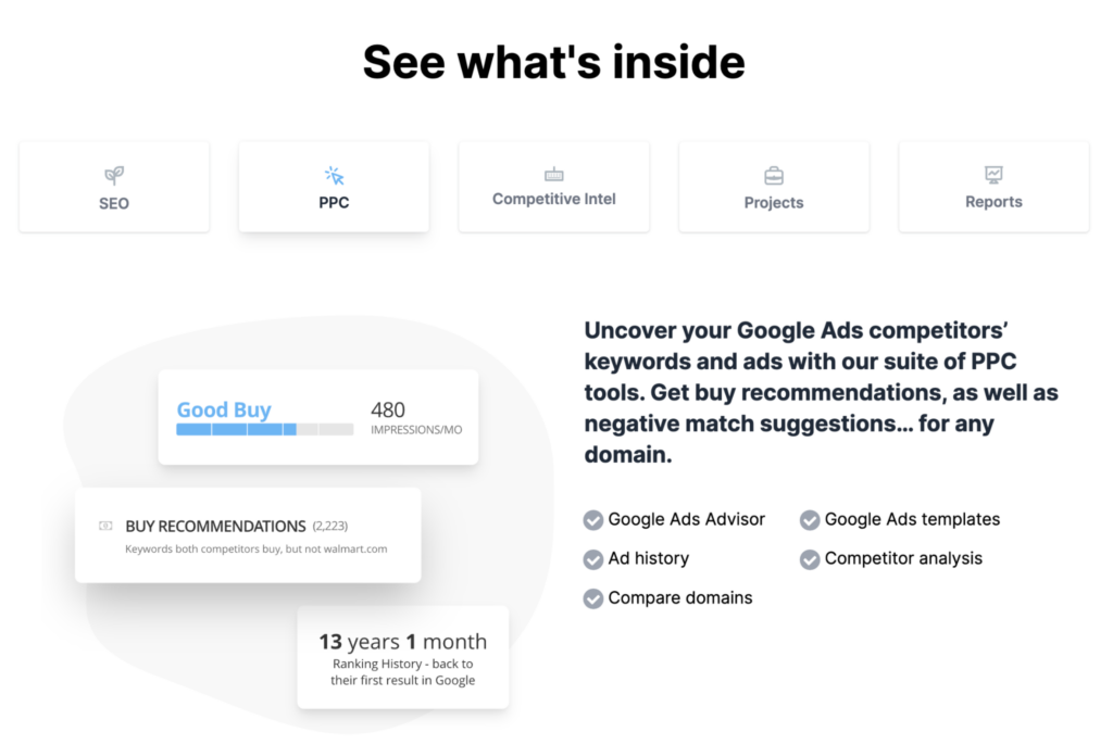 spyfu ecommerce competitor analysis tool